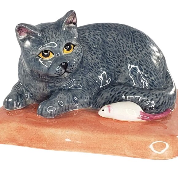 Royal Doulton British Shorthair Cat Figurine Animals HTF EUC - Picture 1 of 5